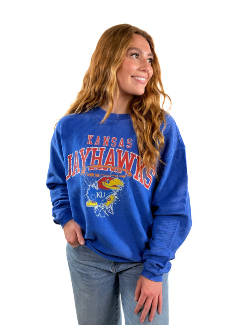 Kansas Jordan Swoosh Corded Crew